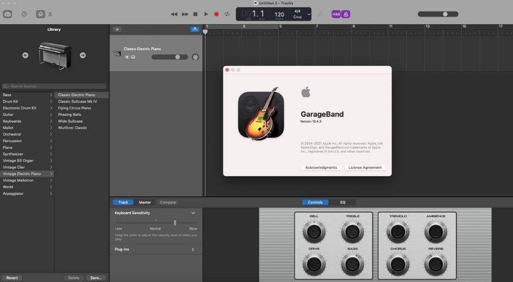 Garageband - How to Tune A Guitar With A Piano 