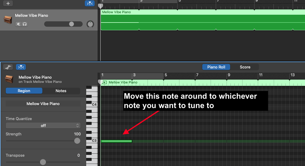 Piano Roll Middle C - How to Tune A Guitar With A Piano 