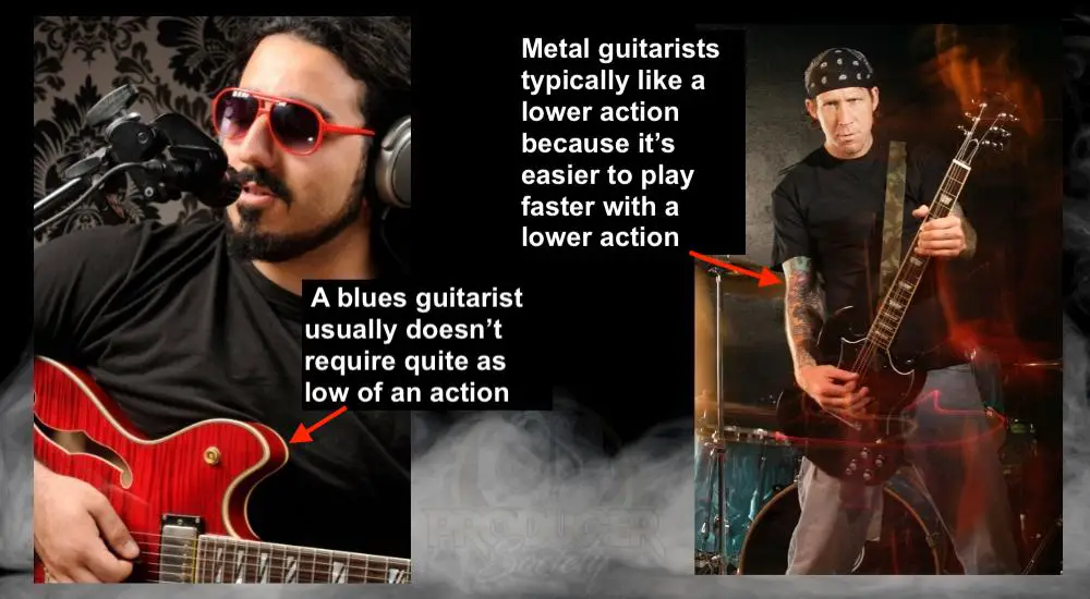 Blues vs Metal Guitarist - Should Guitar Strings Be The Same Height
