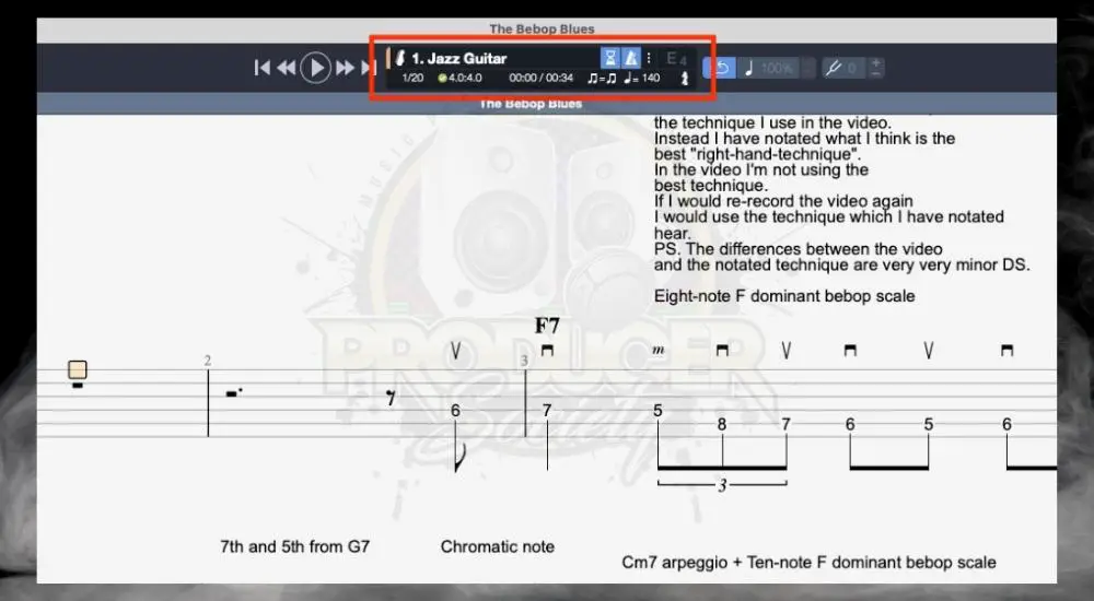 Changing Tracks - How to Change Tracks in Guitar Pro (Desktop) 