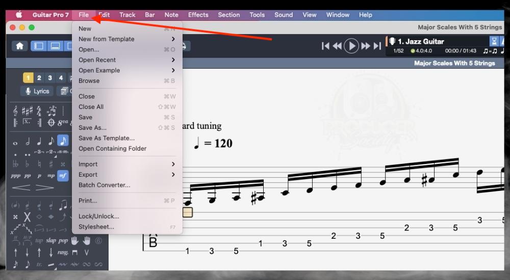 How To Export MIDI From Guitar Pro [An Illustrated Guide] – Traveling  Guitarist