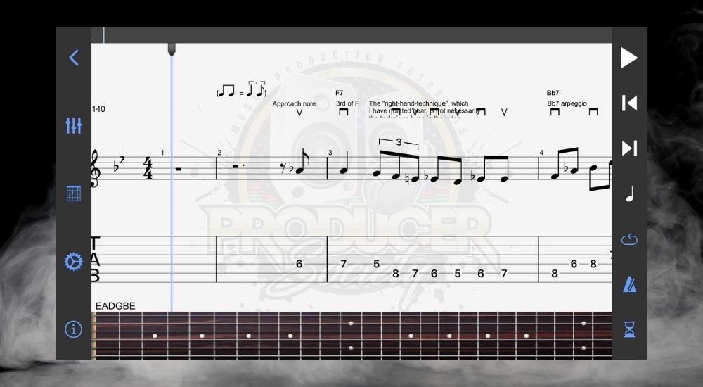 Horizontal Guitar Pro - How To Change Tracks in Guitar Pro 