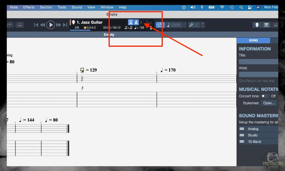 Elipses - How to Use the Metronome in Guitar Pro [EASY]