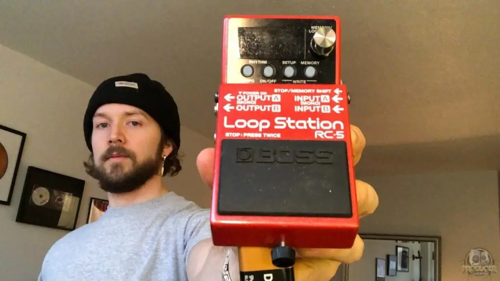 Me with BOSS RC-5 - How Long Do 9V Batteries Last in Guitar Pedals 