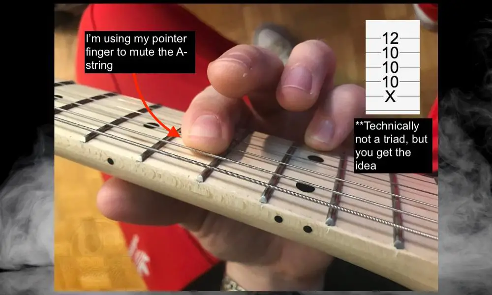 Muting Strings with Fretting Hand - How to Strum Triads on the Guitar 