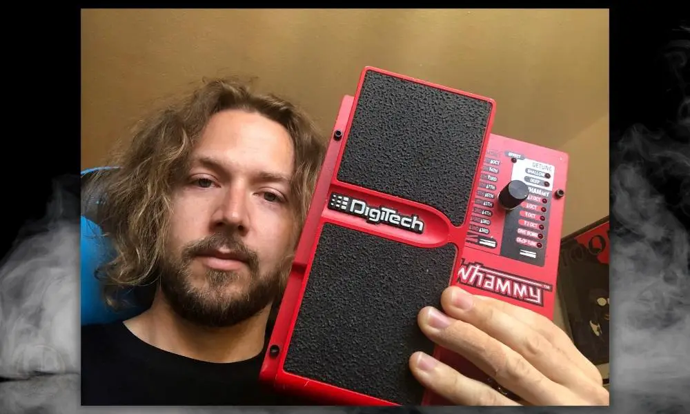 Me holding the Whammy Pedal IV 