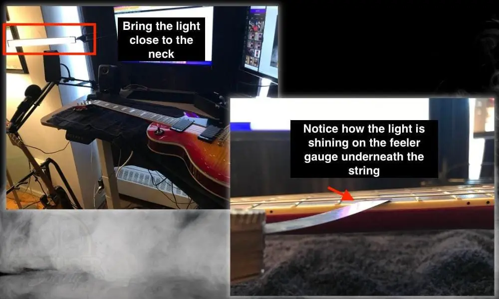 Light Trick for Truss Rods - How To set up The Epiphone Les Paul Custom