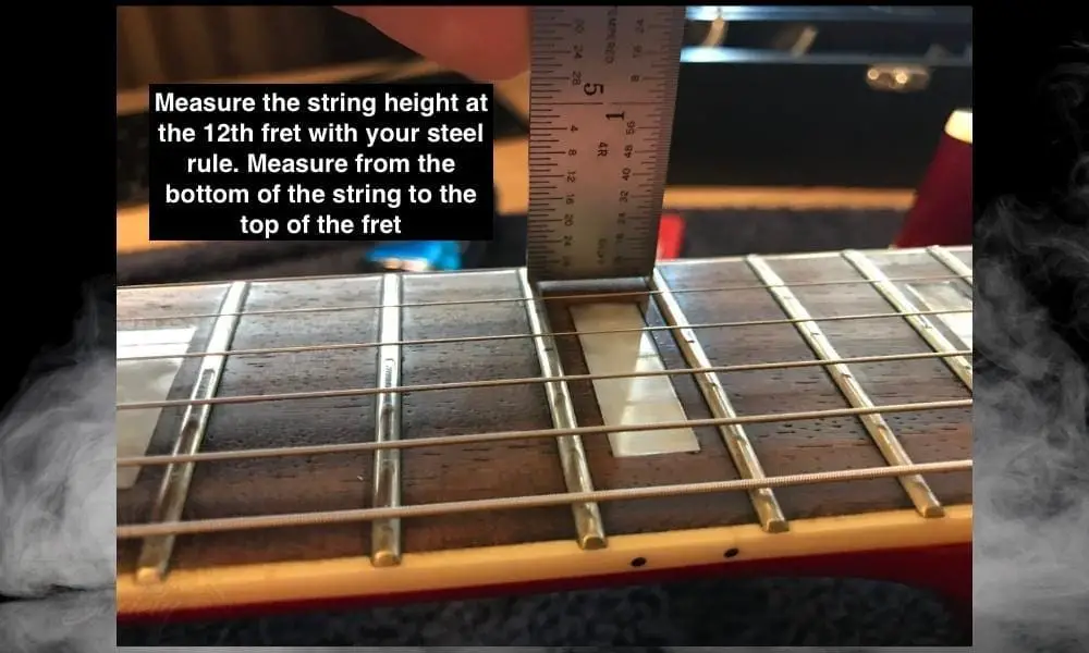 Measure the String Height - How to Set Up The Epiphone Les Paul Custom