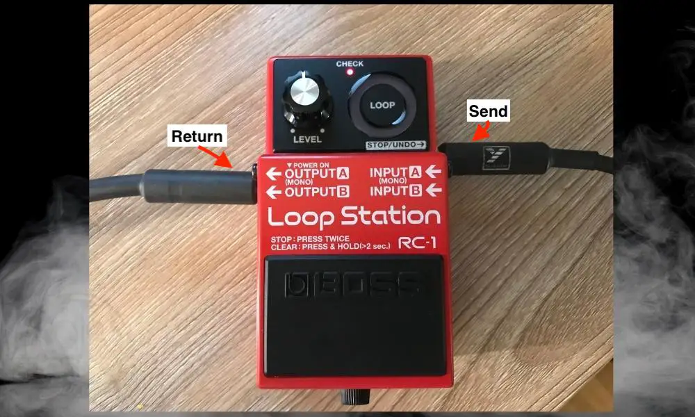 Output/Return + Input/Send - How To Connect the BOSS RC-1 