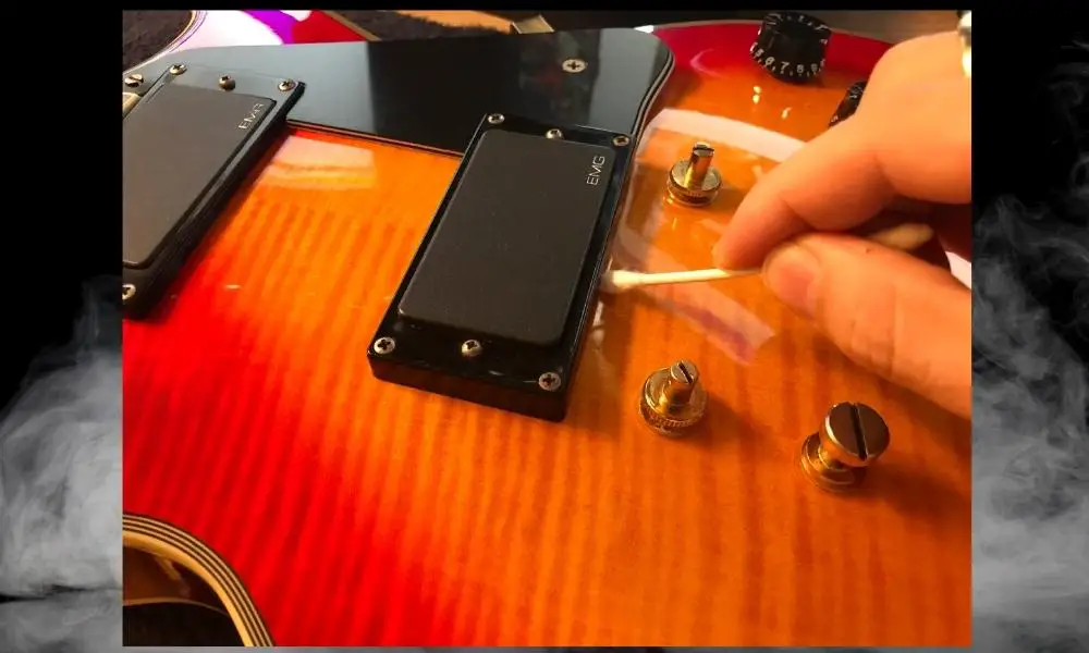 Q-Tip cleaning - How to Set Up The Epiphone Les Paul Custom 