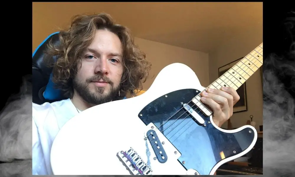 Me with the Squier Bullet Telecaster [Alpine White] 