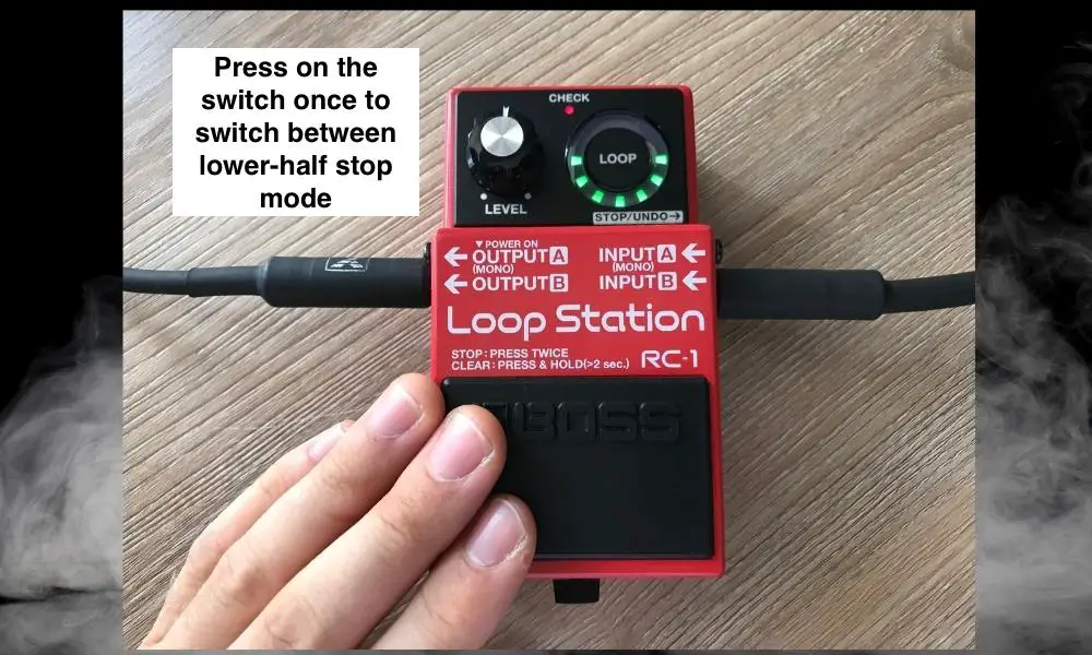 Stop Mode Lower Half- How To Use The BOSS RC-1
