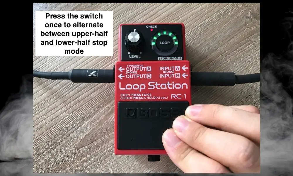 Stop Mode Upper Half - How To Use the BOSS RC-1 