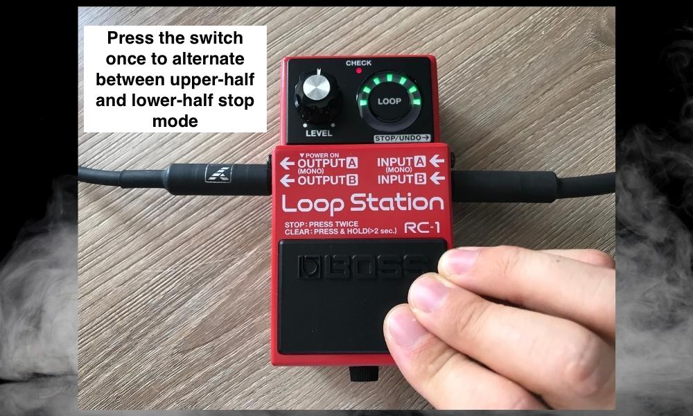 Stop Mode Upper Half - How To Use the BOSS RC-1