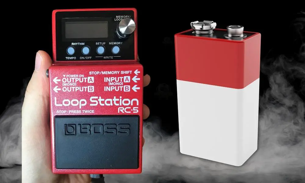 The BOSS RC-5 with a Alkaline Battery 