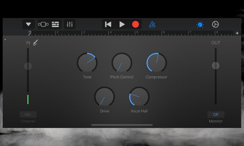 The Vocal Recorder in GarageBand iOS 