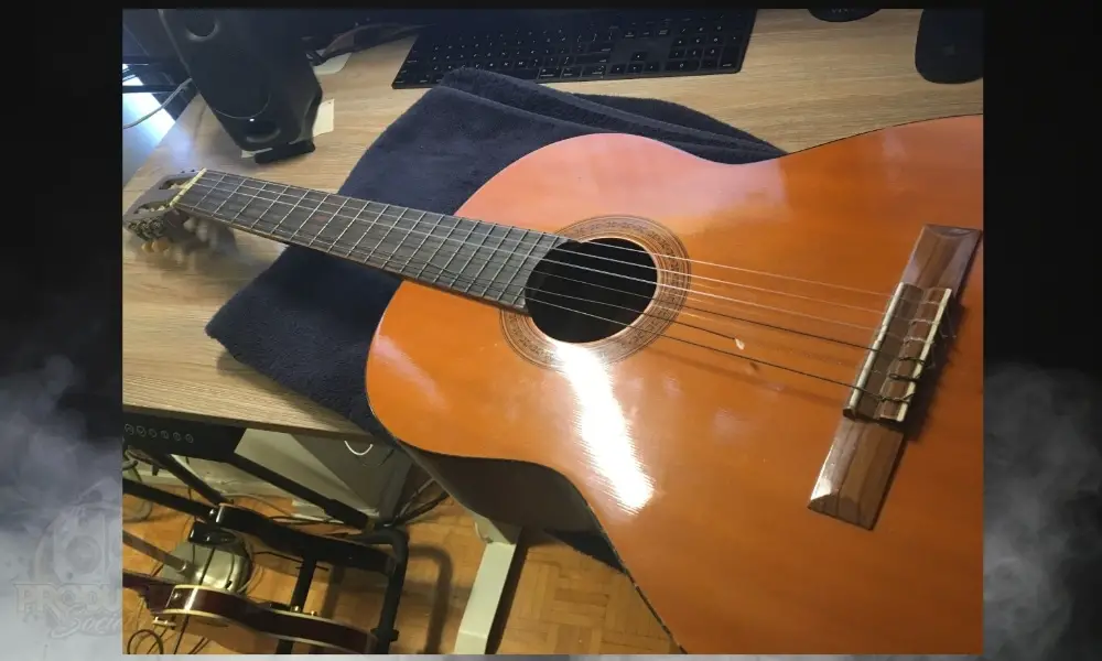 [1] Guitar On Work Bench - How to Change Tuners on A Nylon String Guitar  