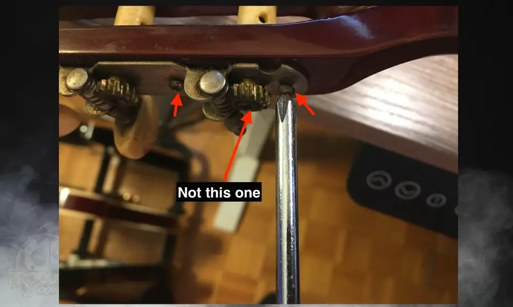 [6] Unscrew Outside Screws - How to Change Tuners on A Nylon String Guitar  