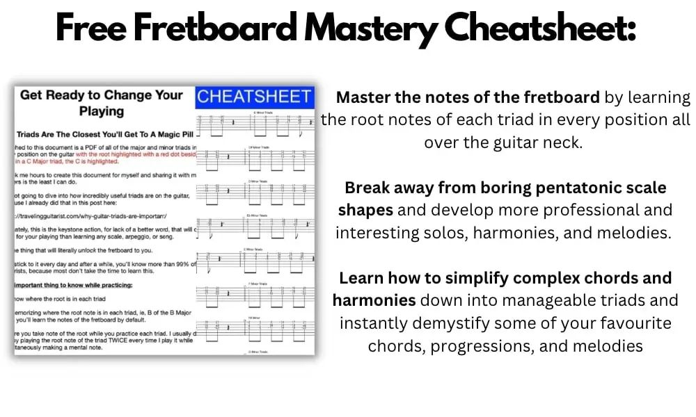 Free Fretboard Mastery Cheat Sheet [for Back-End] 
