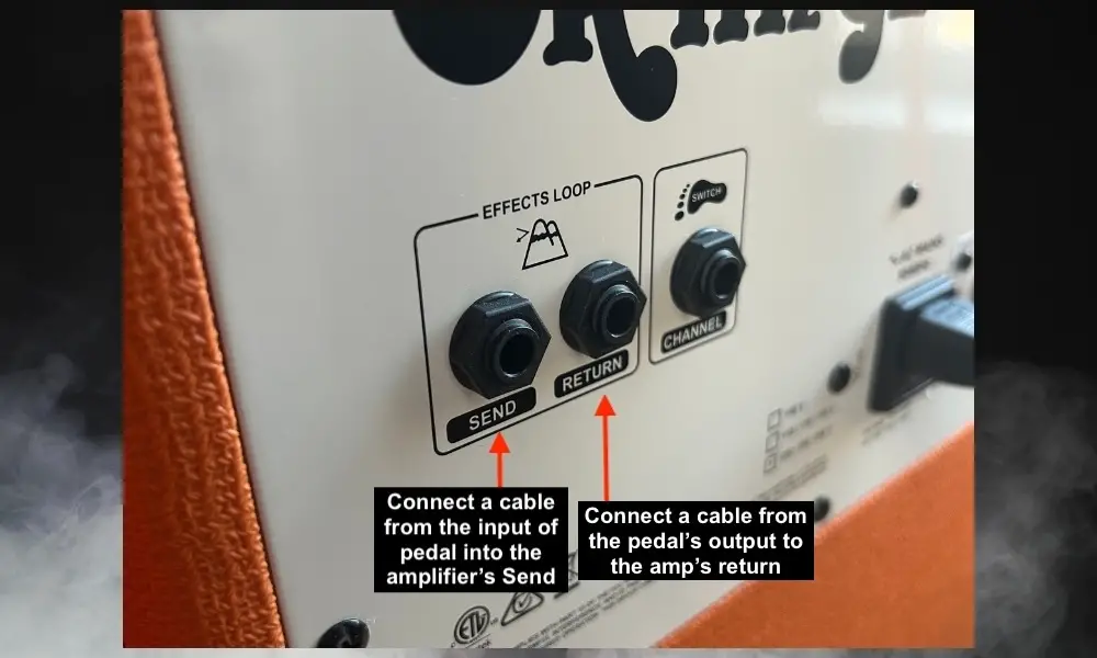 FX Loop on Orange Amp (Arrows) - Where to Put The Flanger In Your Signal Chain  - 1