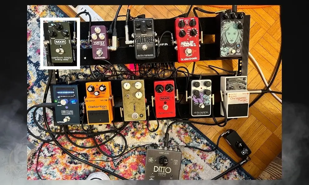 My Board with the Distortion Pedal