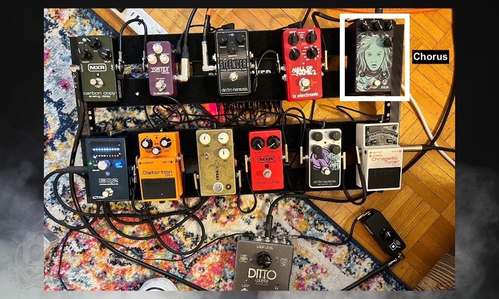 My Board with the Distortion Pedal