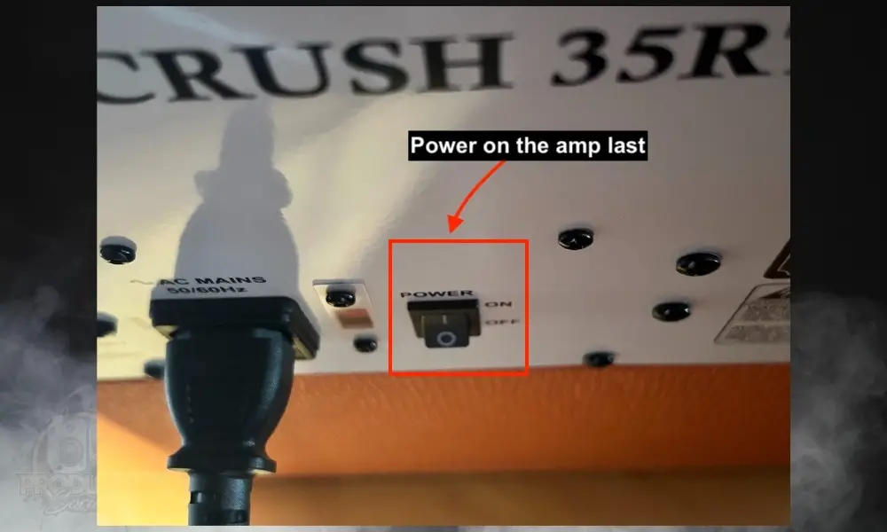 Power On Orange Amp - How to Use Pedals And A guitar With An Amp