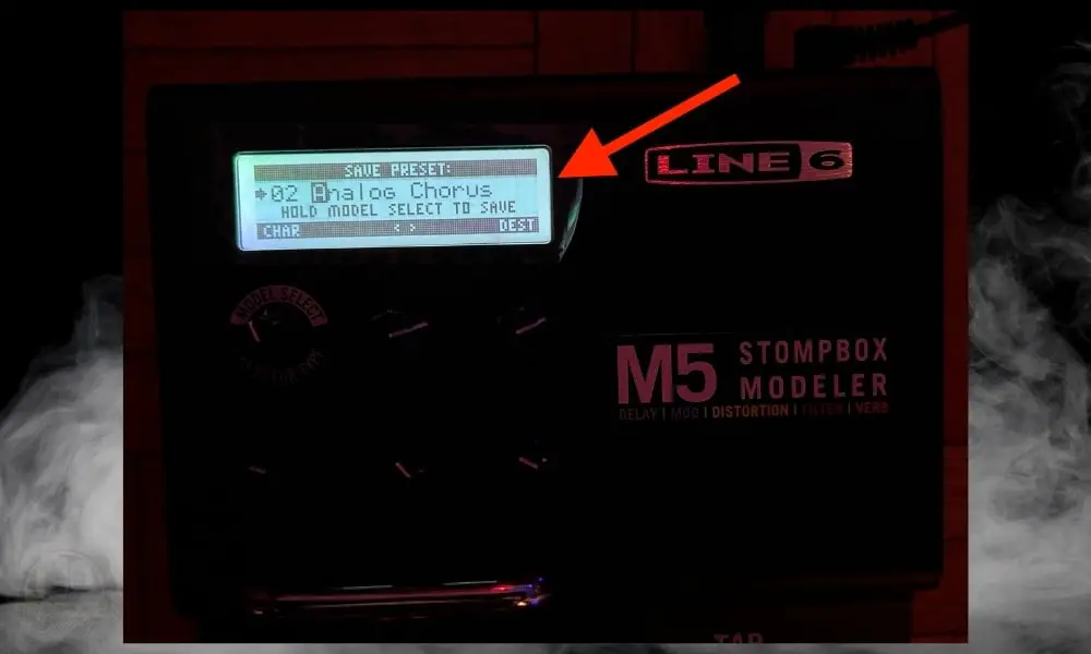 Save Preset on the Line 6 M5 Stompbox Modeler