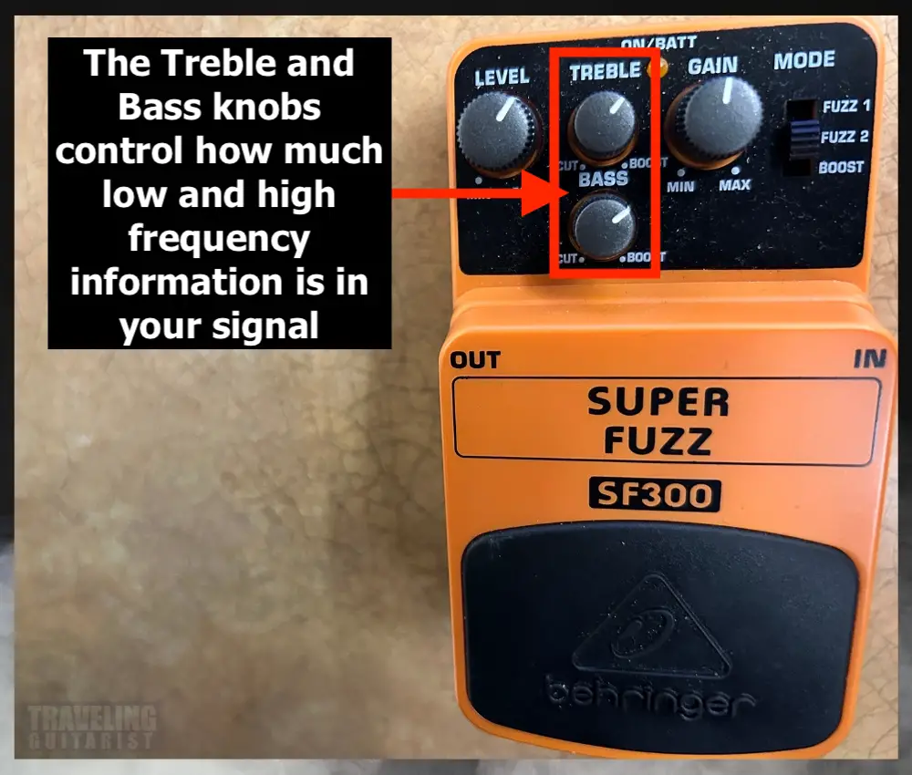 Treble/Bass on the Behringer Super Fuzz SF300 