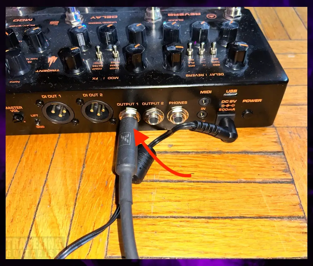 2) ii) Run A Cable from the Amp's Return to the Trident's Output
