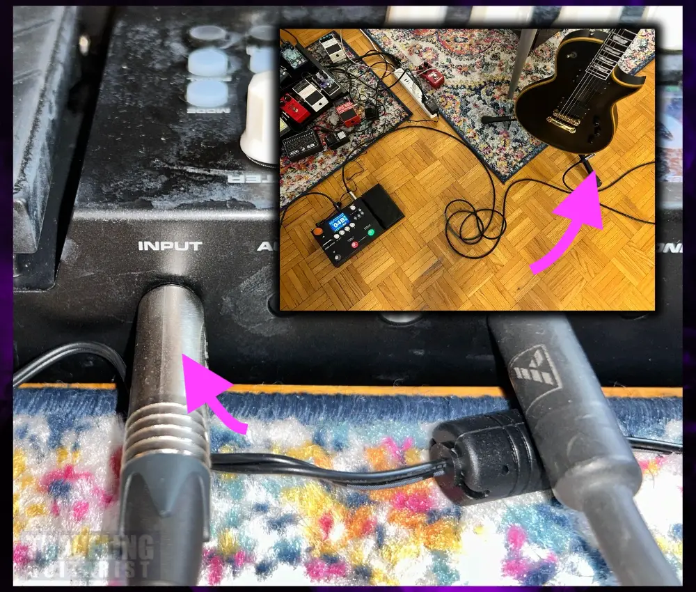 3) Connect A Cable from the Input of the Pedal to the Guitar
