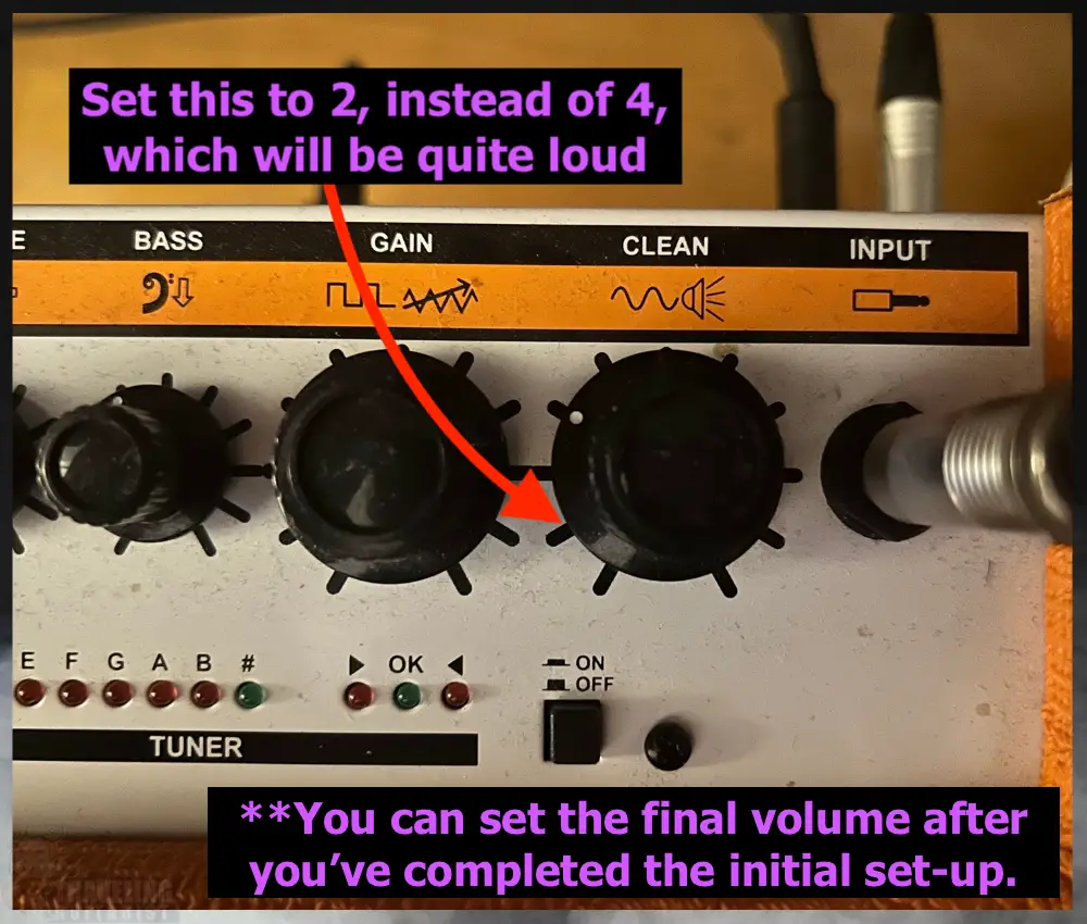 Volume on the Amp (4) 