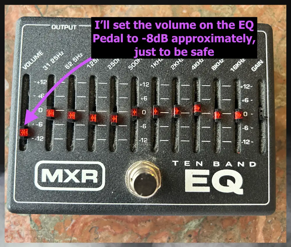 Volume on the EQ Pedal 