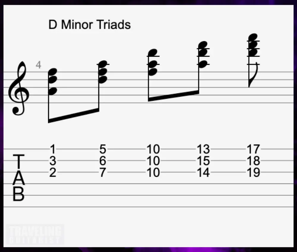 D Minor Triads