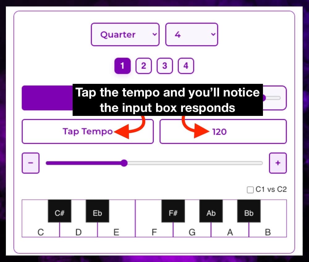 2) - Tap Tempo Button -  Drone Track Metronome.jpg