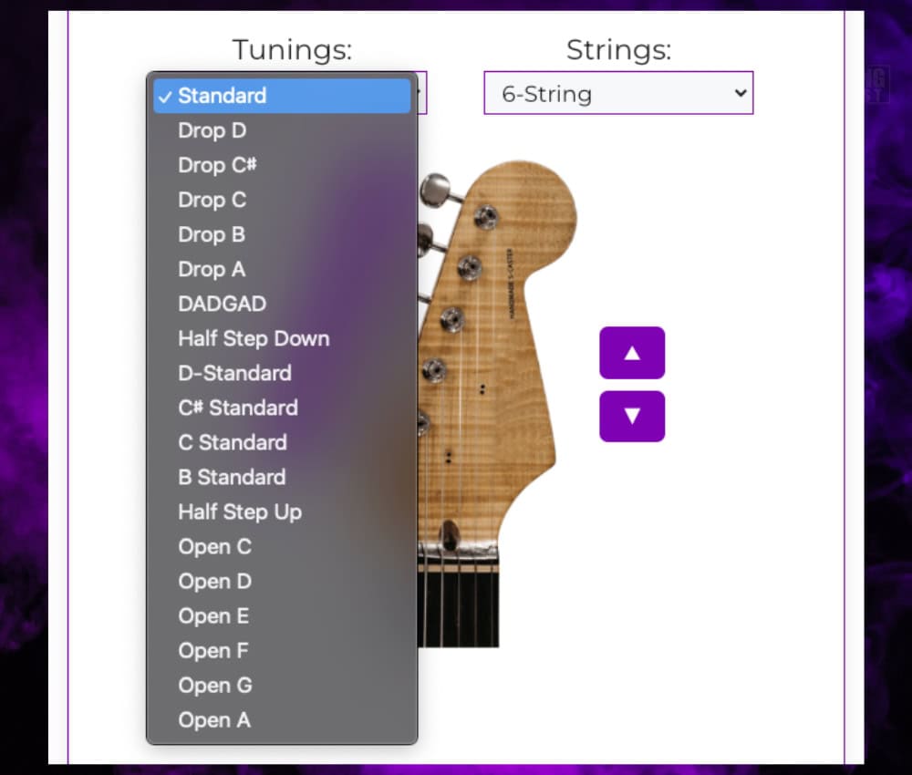 3) A - 7-String - Choose A Preset Tuning - Guitar Tuner