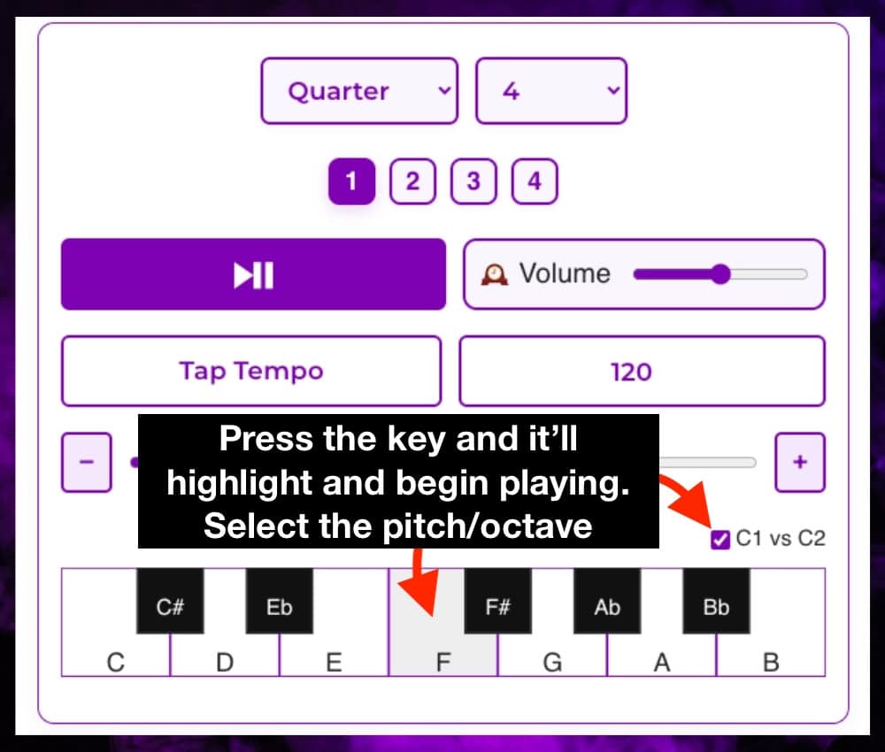 6) Keyboard and Toggle - Drone Track Metronome